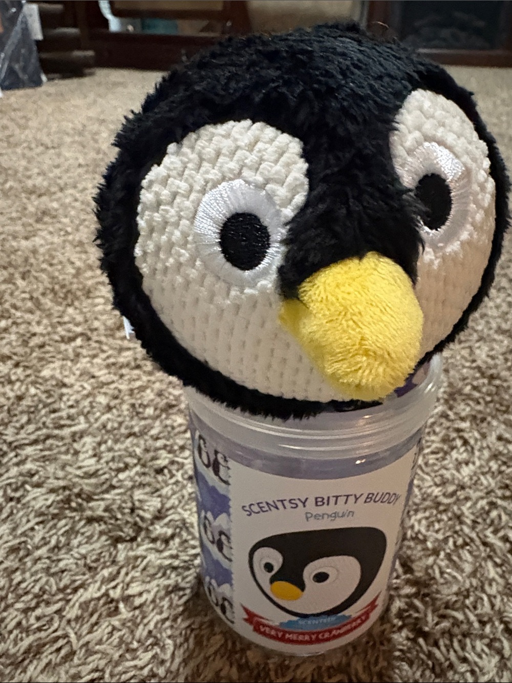 Scentsy Penguin Bitty Buddy Plush - Black, White & Yellow